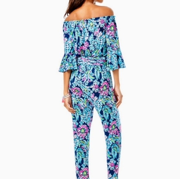 EC Lilly Pulitzer Calla Jumpsuit "Pineapple Paradise" Print Size Small, Colorful - Picture 10 of 10